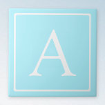 Simple Sky Blue Monogram<br><div class="desc">Vielen Dank für Ihren Kauf!</div>
