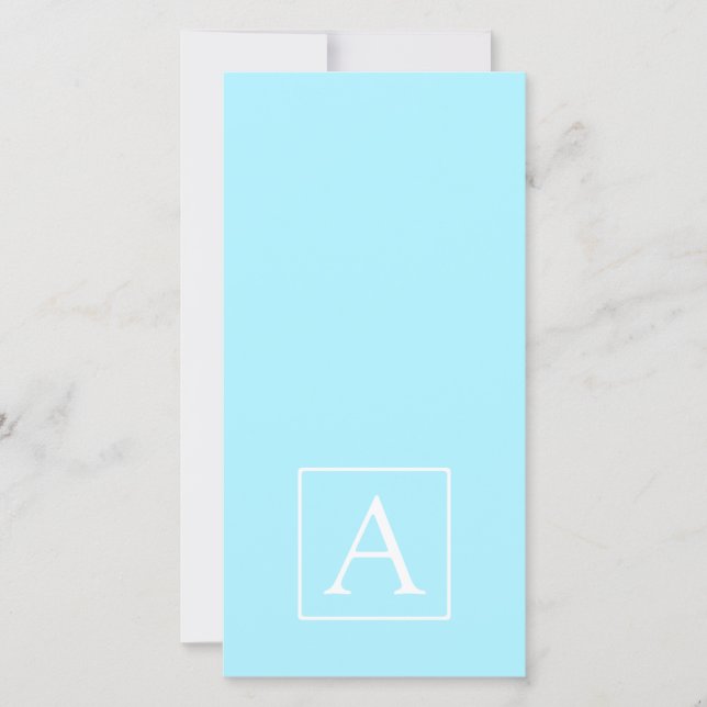 Simple Sky Blue Monogram (Vorderseite)