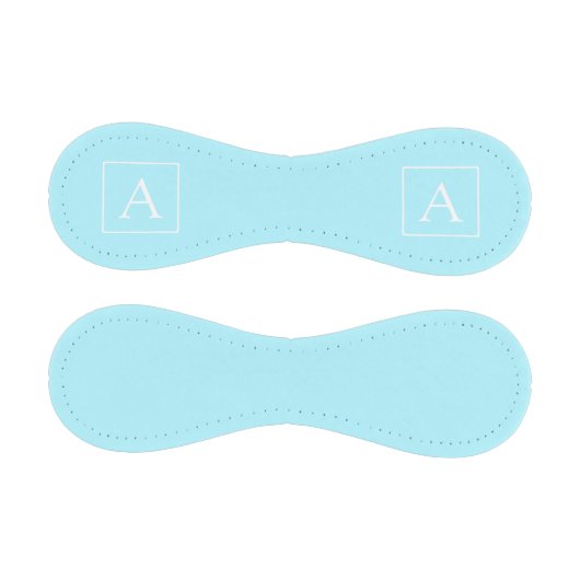 Simple Sky Blue Monogram Baseball (Paneele)