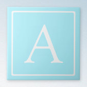 Simple Sky Blue Monogram Fliese