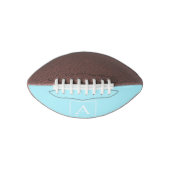 Simple Sky Blue Monogram Football (Vorderseite)