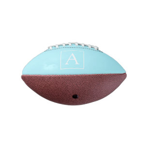 Simple Sky Blue Monogram Football