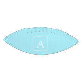 Simple Sky Blue Monogram Football (Panel)