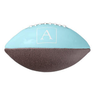 Simple Sky Blue Monogram Football