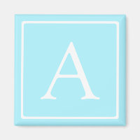 Simple Sky Blue Monogram