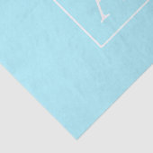 Simple Sky Blue Monogram Seidenpapier (Ausschnitt)