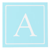Simple Sky Blue Monogram Würfel (Rechts)