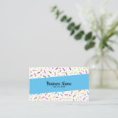 Simple Sky Blue Sprinkles Zuckerguss Ice Cream Sho Visitenkarte (Stehend Vorderseite)