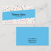 Simple Sky Blue Sprinkles Zuckerguss Ice Cream Sho Visitenkarte (Vorne/Hinten)