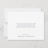 Simple Slate Blue Gray Wedding Dankeschön Card Dankeskarte (Rückseite)