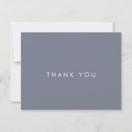 Simple Slate Blue Gray Wedding Dankeschön Card Dankeskarte