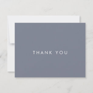 Simple Slate Blue Gray Wedding Dankeschön Card Dankeskarte