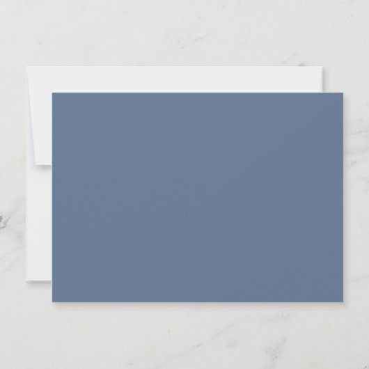 Simple Slate Hello Baby | Dusty Blue Script Dusche Einladung (Rückseite)