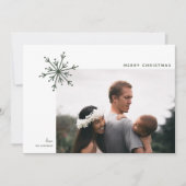 Simple Snowflake Japandi Weihnachts-Foto Feiertagskarte (Vorderseite)