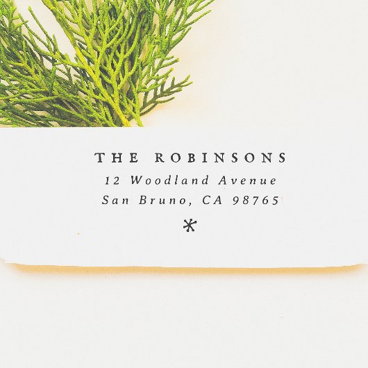 Simple Snowflake Vintage Weihnachten Rücksendeadre Permastempel