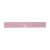 Simple Soft Antique Rose Monogram Invitation Einladungsbanderole (Flach)