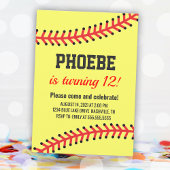 Simple Softball Birthday Einladung