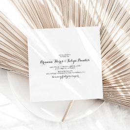 Simple Spanish Square Boda Einladung