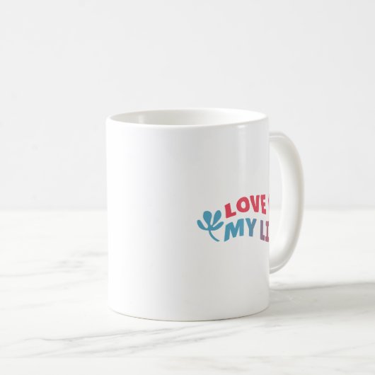 Simple Special Charming Love of My Life Clean Kaffeetasse (VorderseiteRechts)