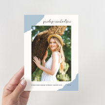 Simple Splashes Blue Foto Graduation Party