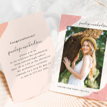 Simple Splashes Pink Foto Graduation Party