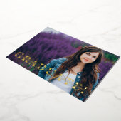 Simple Split Gold Script Foto Abschluss Foil I Folieneinladung (Gedreht)