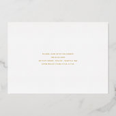 Simple Split Gold Script Foto Abschluss Foil I Folieneinladung (Rückseite)