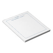 Simple Square Navy Blue Personalisiert Notepad Notizblock (angewinkelt)