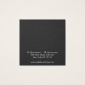 Simple Square White Stud Earring Display Card (Rückseite)