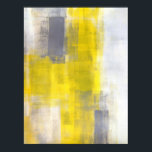 'Simple Squares' Grey and Yellow Abstract Art Poster<br><div class="desc">The image used to create this product is an original abstract art painting by T30 Gallery.</div>
