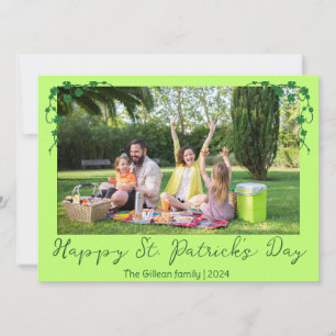 Simple St. Patrick's Day Kleeblatts Foto Feiertagskarte