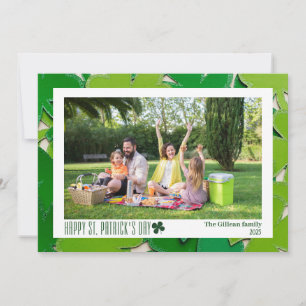 Simple St. Patrick's Day Kleeblatts Foto Feiertagskarte