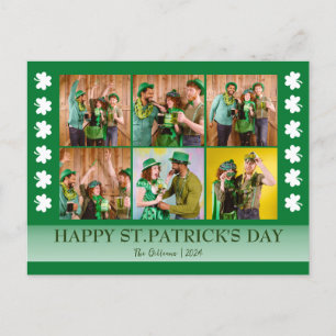 Simple St. Patrick's Day Kleeblatts Foto Feiertagspostkarte