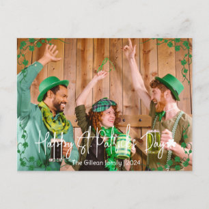 Simple St. Patrick's Day Kleeblatts Foto Feiertagspostkarte