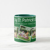 Simple St. Patrick's Day Kleeblatts Foto Tasse (Zentrum)