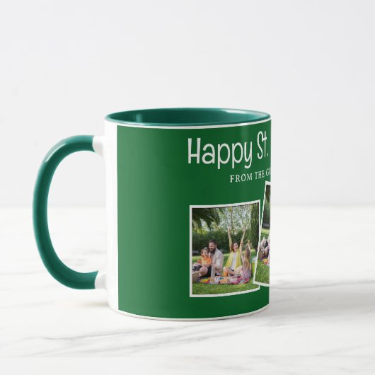 Simple St. Patrick's Day Kleeblatts Foto Tasse (Links)