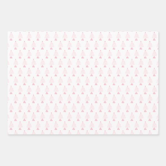 Simple Star Tree Mid Mod Frohe Weihnachten Geschenkpapier Set (Vorderseite 2)