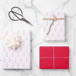 Simple Star Tree Mid Mod Frohe Weihnachten Geschenkpapier Set