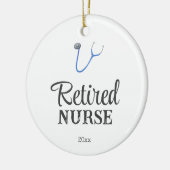 Simple Stethoscope Retired Nurse Keramik Ornament (Links)