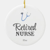 Simple Stethoscope Retired Nurse Keramik Ornament (Hinten)