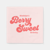 Simple Strawberry Berry Sweet Birthday Summer Serviette (Vorderseite)