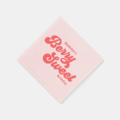 Simple Strawberry Berry Sweet Birthday Summer Serviette (Ecke)