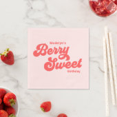 Simple Strawberry Berry Sweet Birthday Summer Serviette (Beispiel)