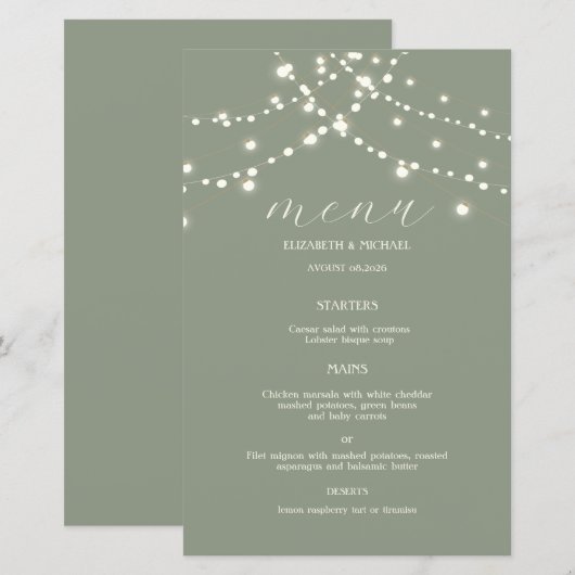 Simple String Lights Sage Green  (Vorne/Hinten)