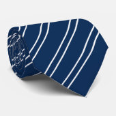 Simple Striped Custom Initials Krawatte (Gerollt)