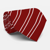 Simple Striped Custom Initials Krawatte (Gerollt)