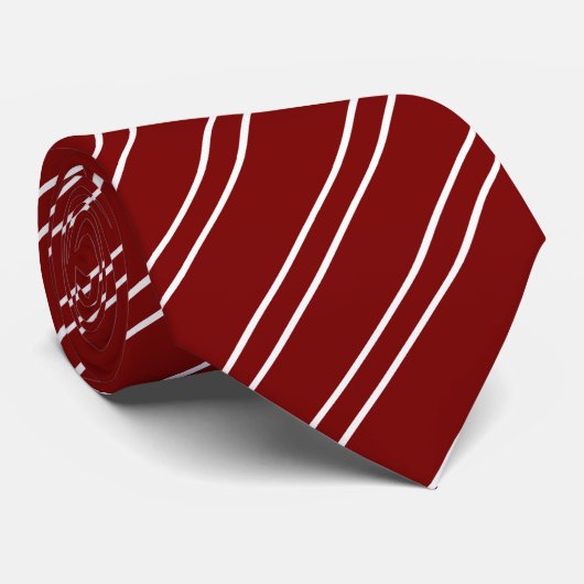 Simple Striped Custom Initials Krawatte (Gerollt)