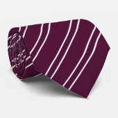 Simple Striped Custom Initials Krawatte (Gerollt)