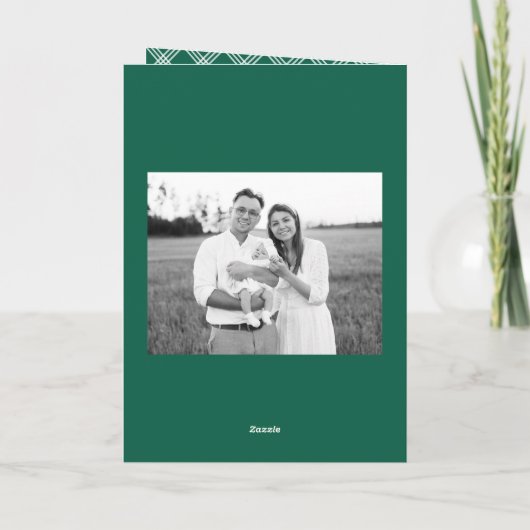 Simple Style Green Frohe Weihnachten 2 Foto (Rückseite)