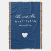 Simple Style Mr. und Mrs. Wedding Names Date A30 Decke (Vorderseite Vertikal)